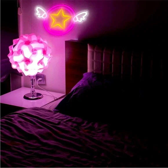 Neon Sailor Moon Symbol Star Angel Kawaii Cartoon 90s Nostalgic Light LED Decor - Picture 4 of 6